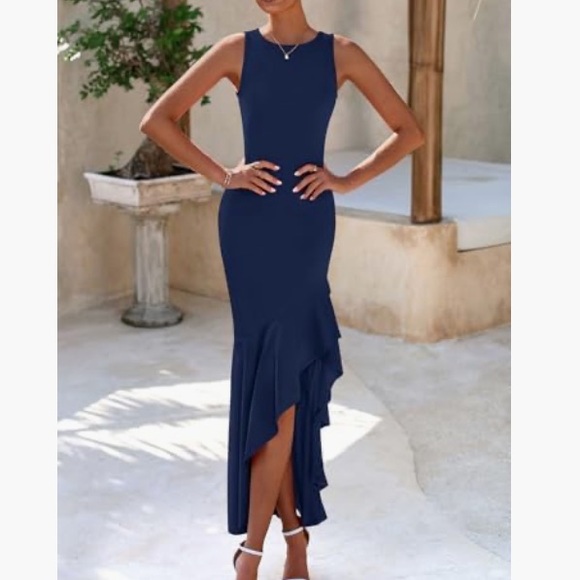 PRETTYGARDEN Navy cocktail dress for Women - Picture 1 of 5